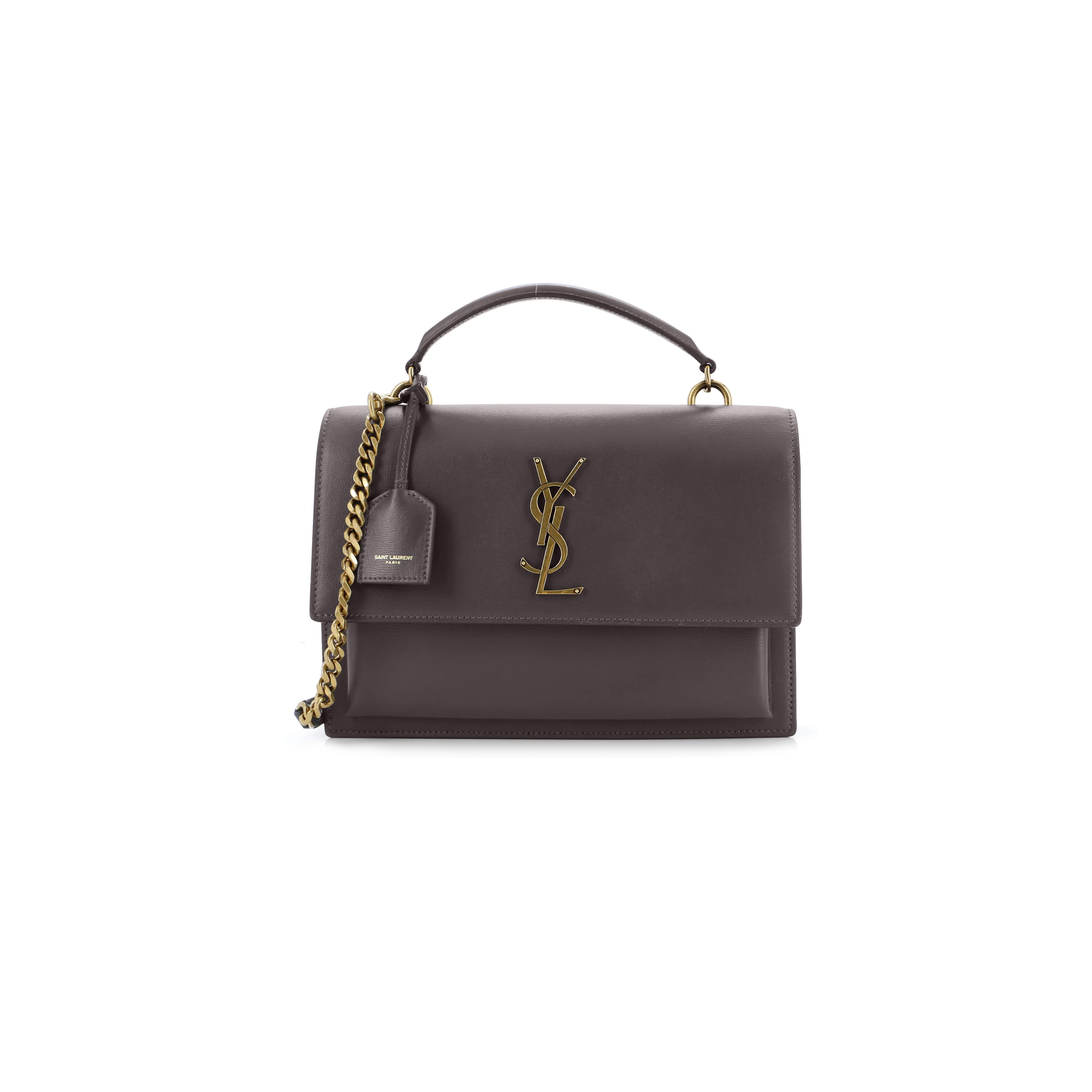YSL SUNSET MEDIUM TOP HANDLE SHOULDER BAG LEATHER GAB6347280121 (25*18*5cm)